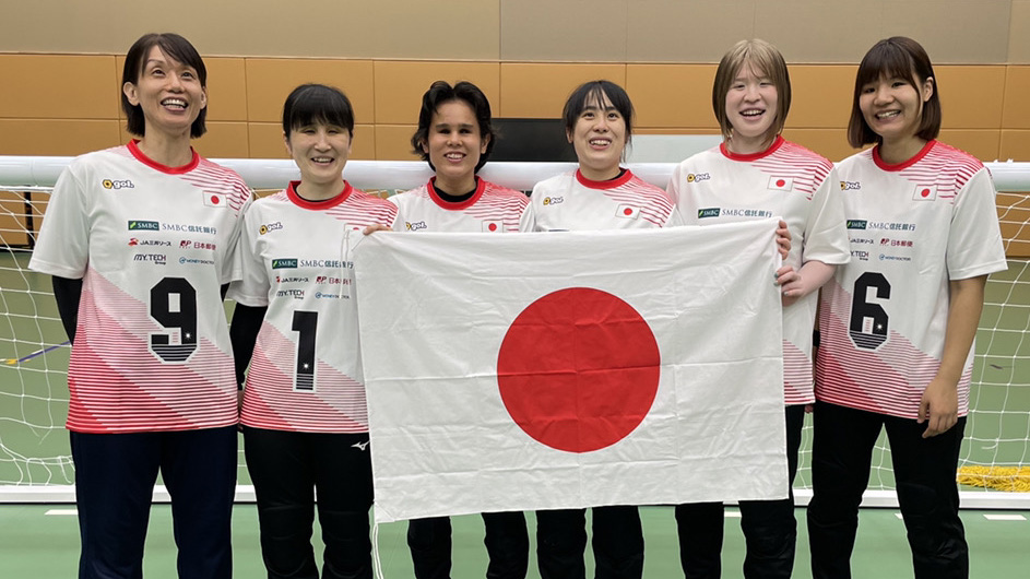 新ユニフォーム（ホームユニフォーム）を着用したゴールボール女子日本代表チーム
